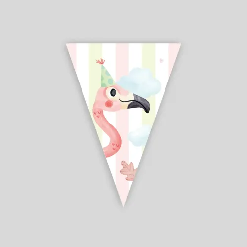 Personalizirane rođendanske zastavice - Flamingo party