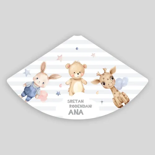 Personalizirana rođendanska kapica - Plišani prijatelji