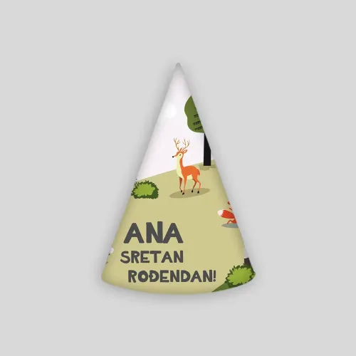 Personalizirana rojstnodnevna kapica – Gozdna pravljica