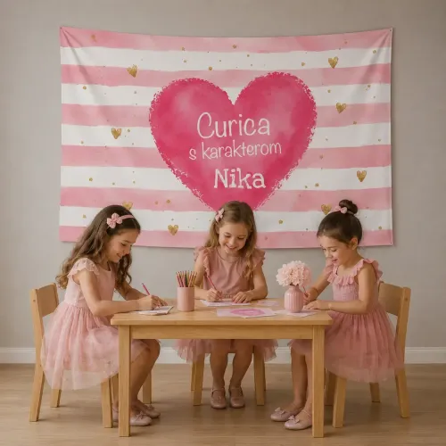 Personalizirana rojstnodnevna zastava – Srce
